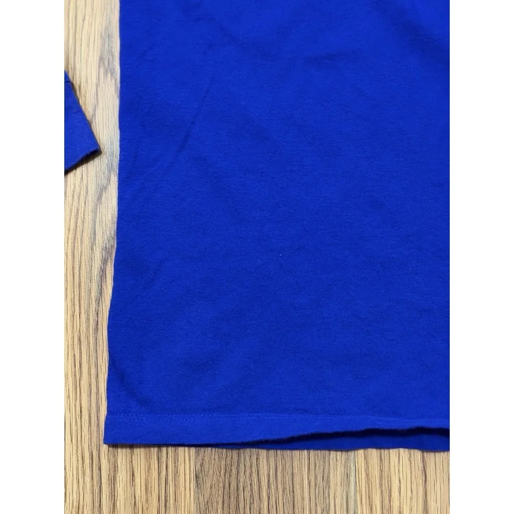 The North Face Box NSE Shirt Mens Large Blue Back Graphic Never Stop Exploring
